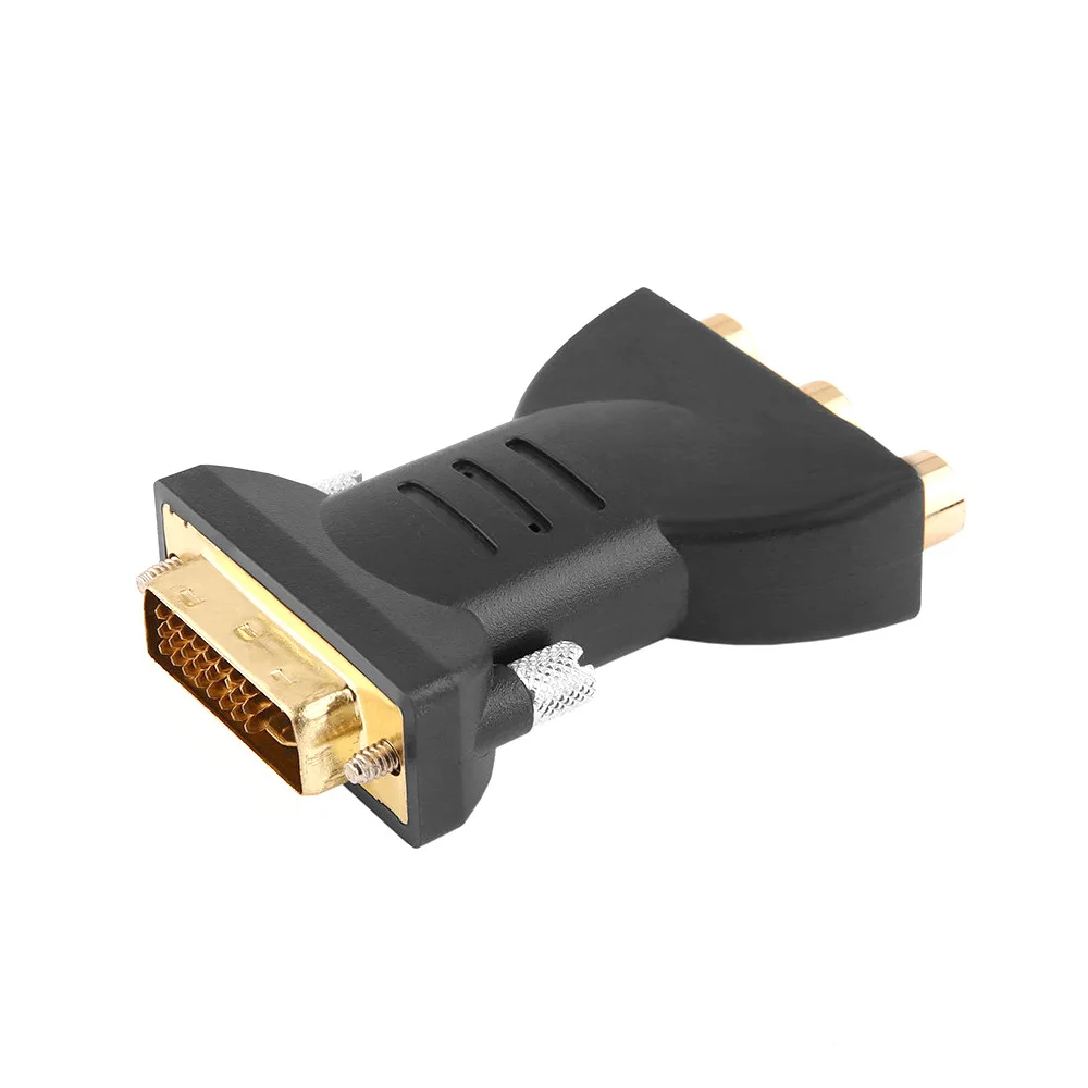 DVI-I DVI 24 + 5 Мужской черный 3 RCA Женский разъем av конвертер
