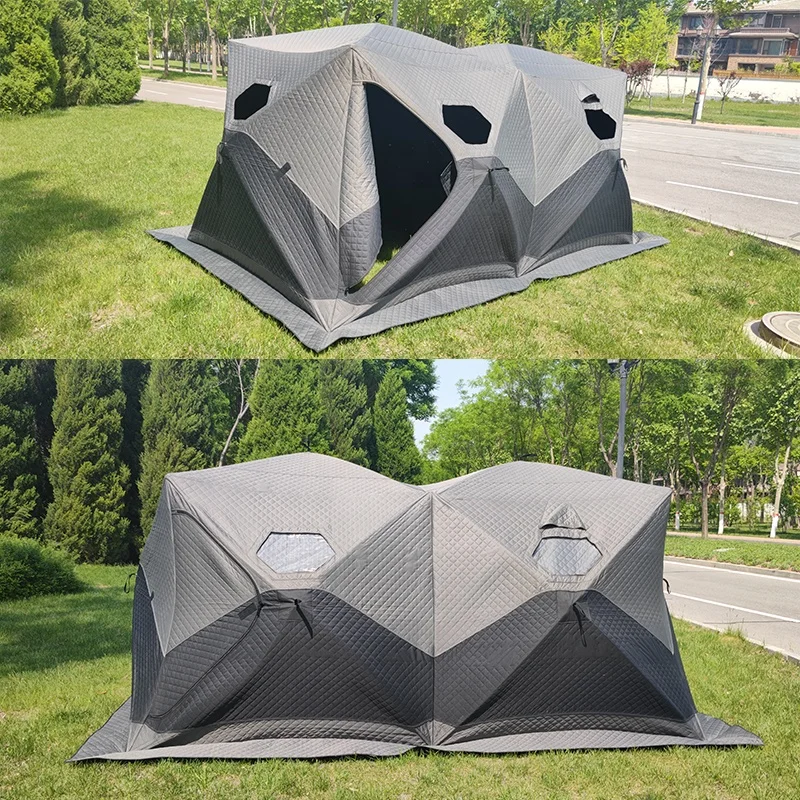 Arcadia Outdoor For 6-8 Person Winter Twins Ice Fishing Tent Pop up Portable Ice Shelters