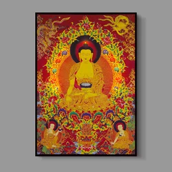 light up led canvas print painting home goods wall art of India buddha portrait
