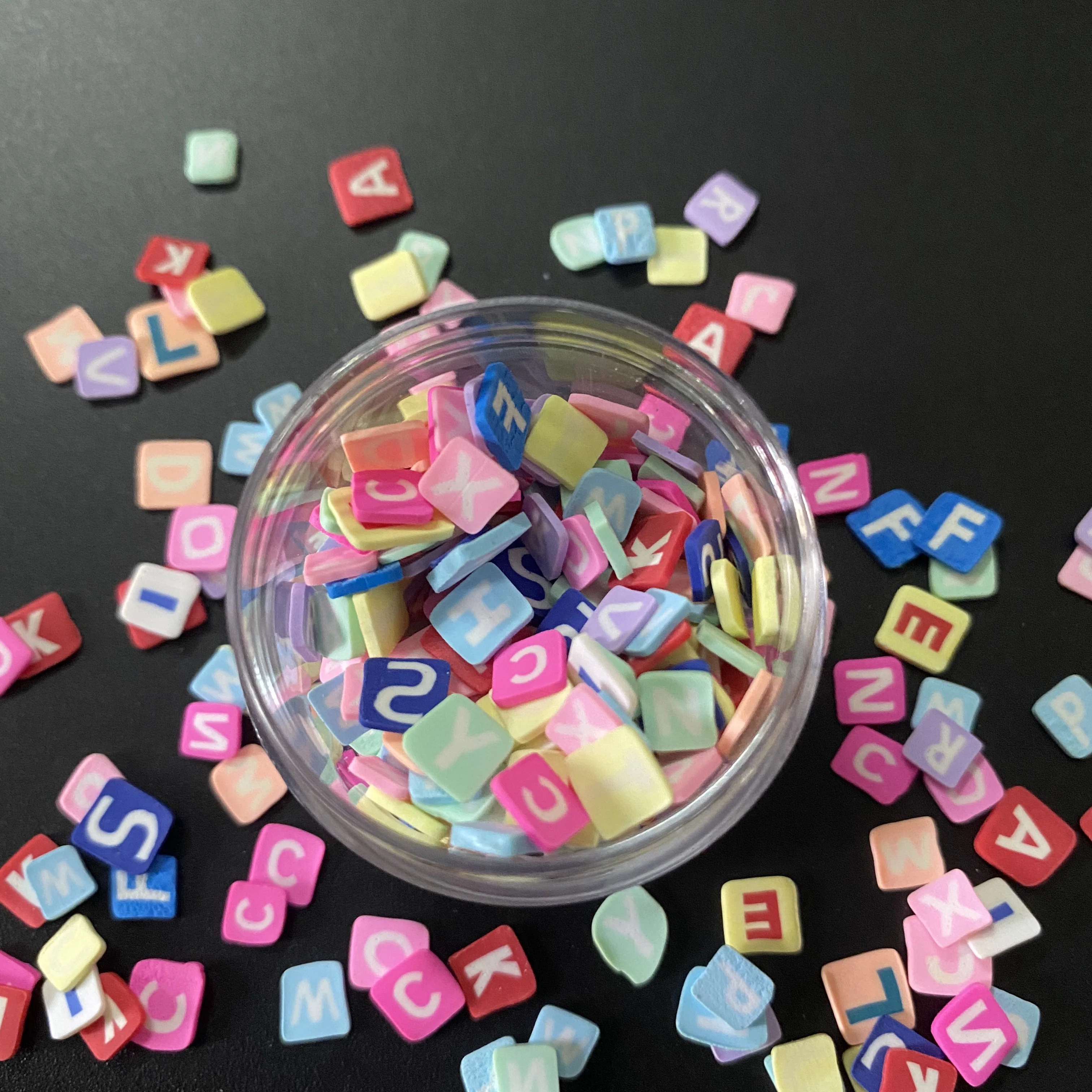 Hot Selling Polymer Clay Slice Leaf Heart Mixed Glitter Wholesale Bulk Fruit Candy Slices