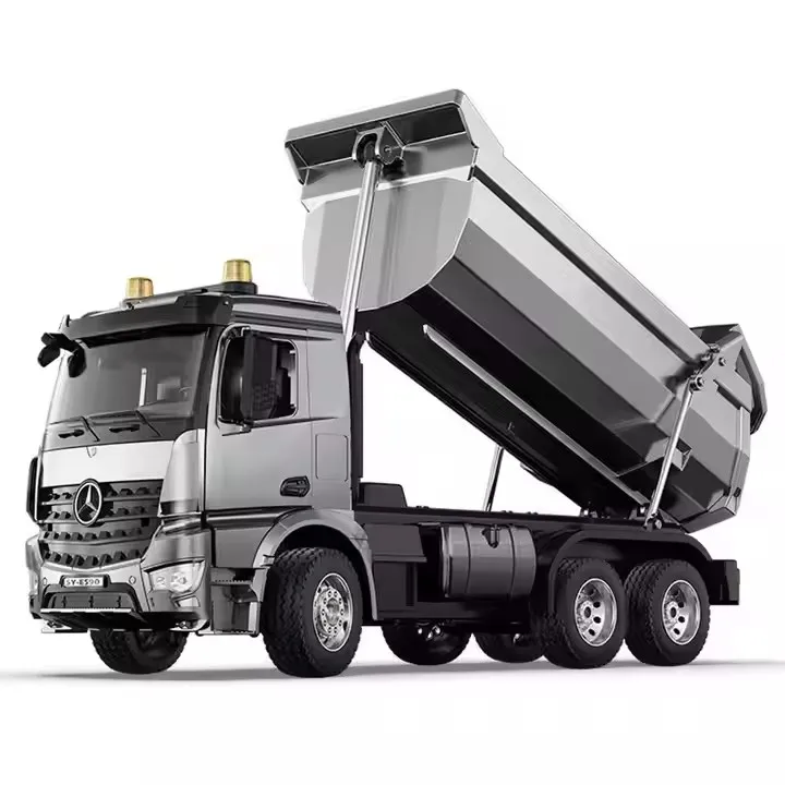 Новый двойной Электронный E590-003 1/20 RC автомобиль из сплава самосвал с дистанционным управлением Модель автомобиля электрический погрузчик инженерный игрушки