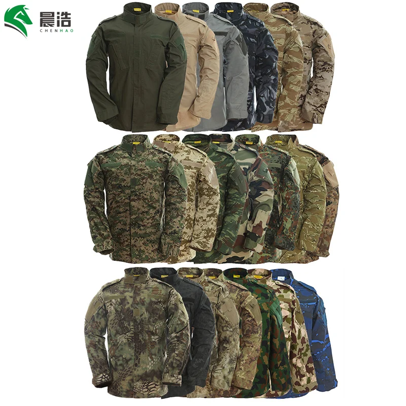 In Stock Many Colors Camouflage Tactical Shirt + Pants One Set Uniform With S M L XL XXL Size Uniforms