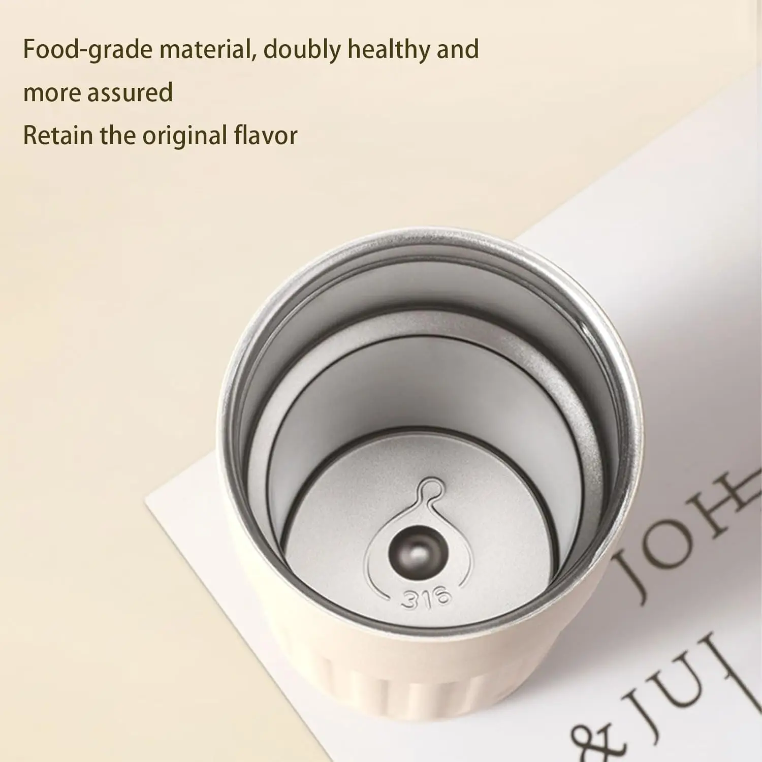 Coffee Thermal Mug with Temperature Display Portable Double-layer Vacuum Cup 450ml Capacity Car Water Cup For Travel