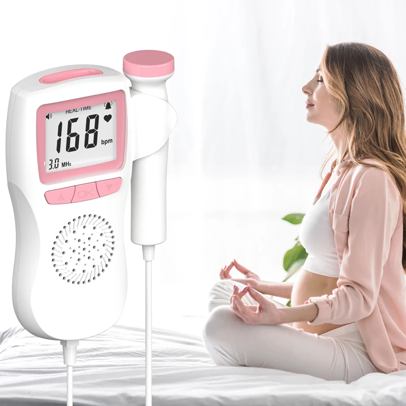 OEM Fetal Doppler Medical Equipment Portable Mini Pregnant Woman Doppler Ultrasound Fetal Baby Heart Rate Monitor Machine