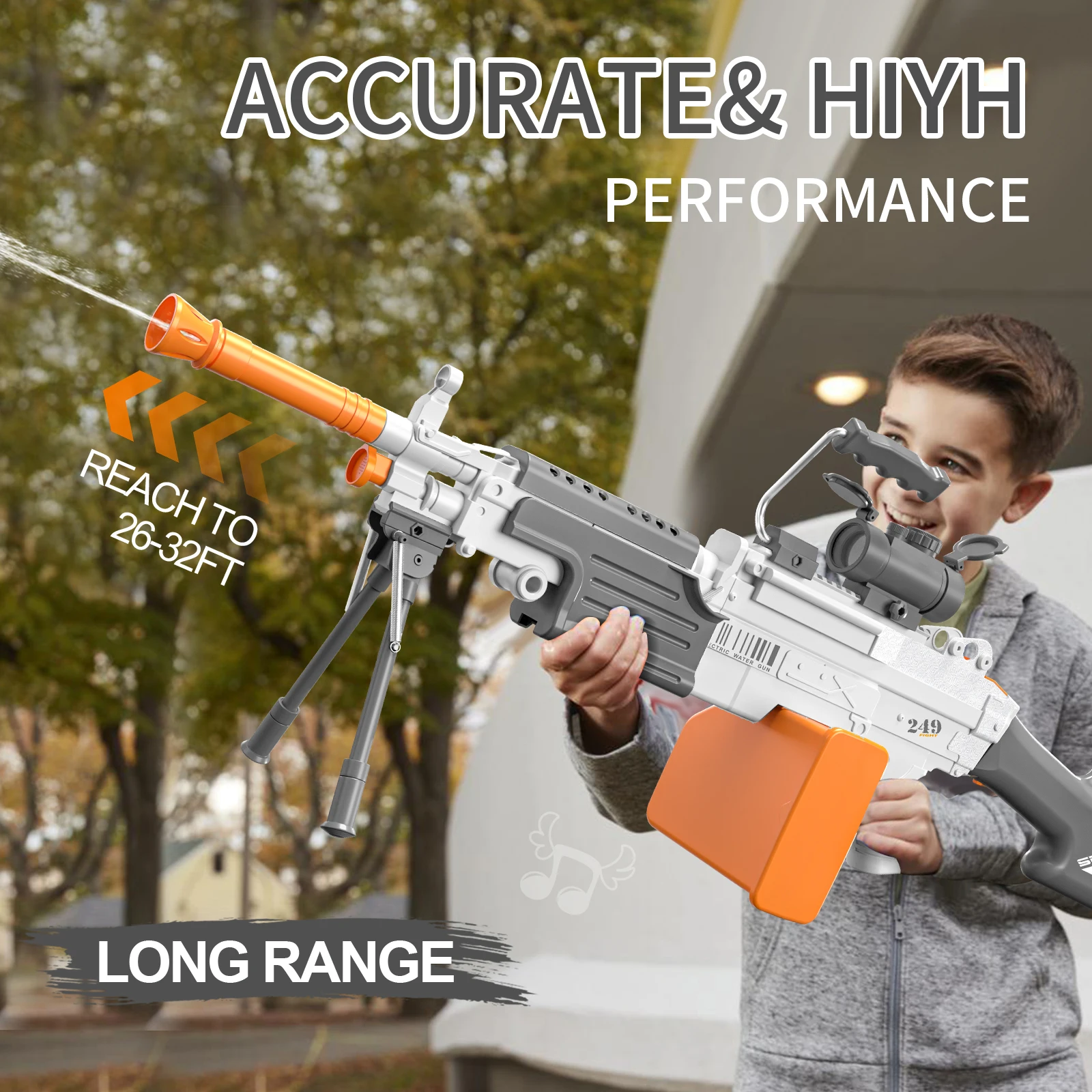 Kids Electric High Pressure Water Gun Sniper Rifle Pump Toy Ultimate Battle Long Range Colorful Plastic Professional Water Guns