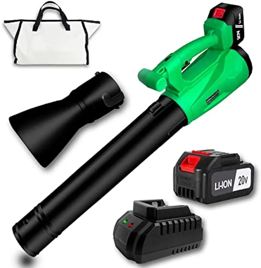 Воздуходувка для листьев беспроводная воздуходувка с аккумулятором 3.0AH и быстрым зарядным устройством переменной скоростью 