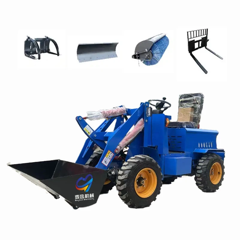 New Battery Operated 0.3ton Loader Electric Mini 300kg Front End Loader