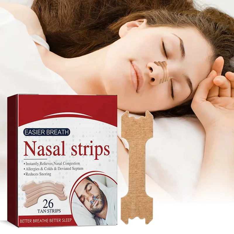wholesale custom new products anti snoring nasal breathing strips sleep aid natural disposable nose plaster