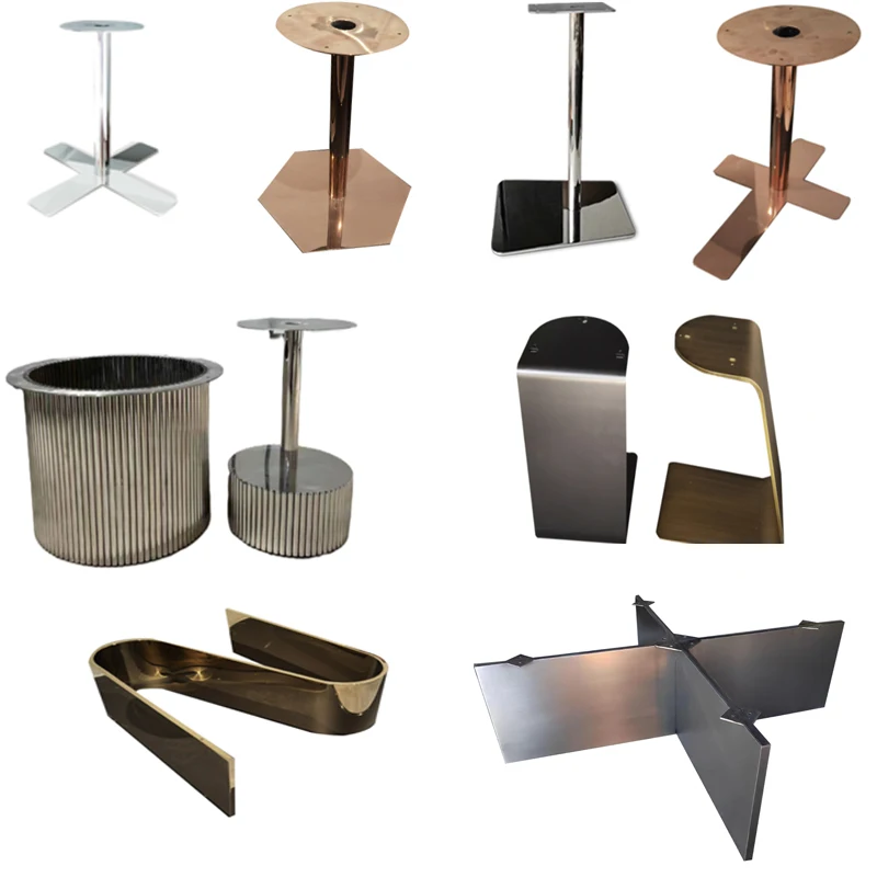 Luxury Gold Stainless Steel Round Marble Table Leg Brackets Foot Bar Foot Bracket Living Room Metal Coffee Table Base Table Legs