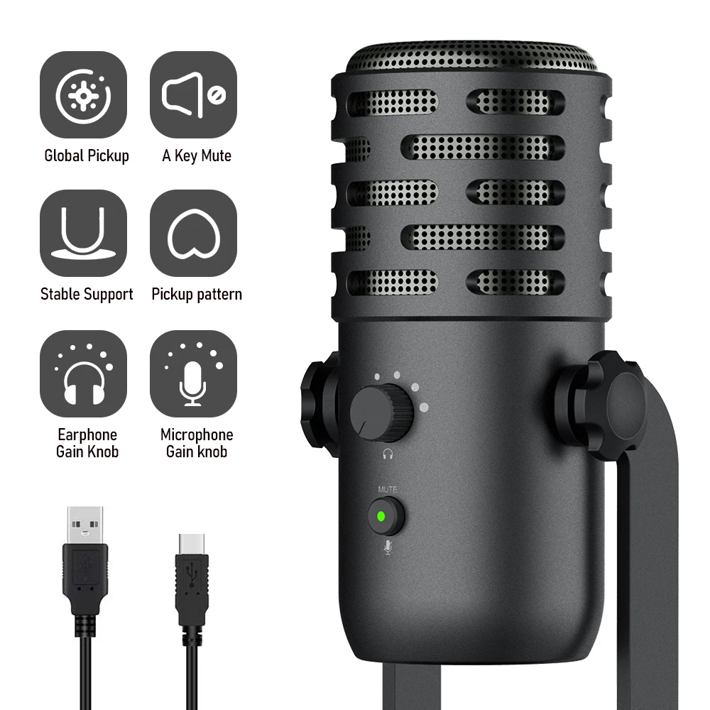 2021 Best Quality Studio Master Microphone Four Polar Patterns 24bit 20Hz - 16KHz Hight Sensitivity Ear Microphone