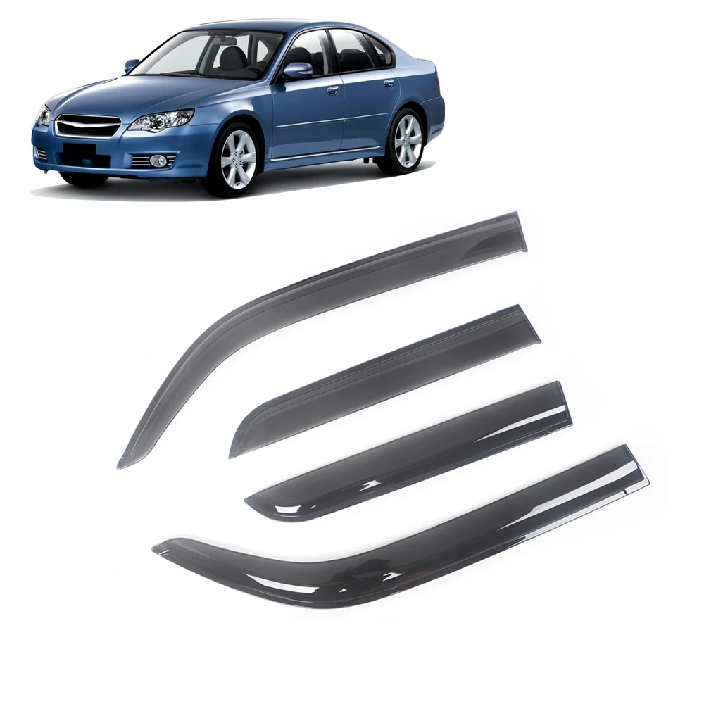 For Subaru Legacy 2005-2016 Auto Side Window Wind Deflectors Visors Black Rain Guard Door Visor Vent Shades Dark Smoke Ventvisor