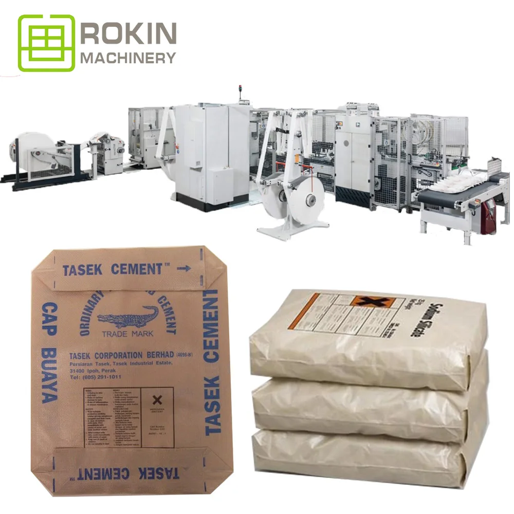 ROKIN BRAND Plastic Woven Valve Bag Cement Cement Block Bottom Valve Bag Wholesale PP Woven Valve Bag Machine