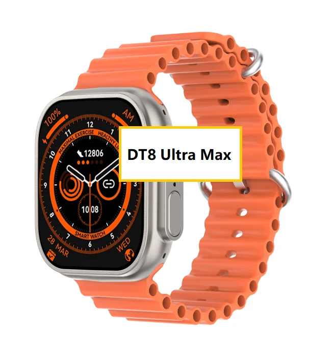 Newest Smartwatch Series 8 S8 Reloj NFC 2.1 inch Screen DTNO 1 Smart Watch Bracelet DT8 Ultra Max with 2 Strap