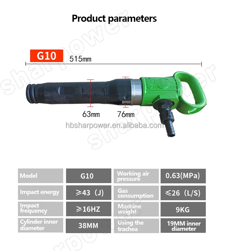 manufacture outlets price G10 G15 G11 G20 Air pneumatic demolition pick jack hammer