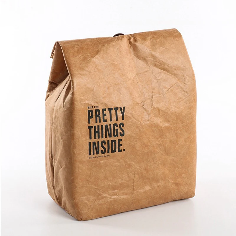 Factory Direct Custom Logo Printing Natural Color Can Be Used Multiple Times Washable DuPont Tyvek kraft Paper Bags