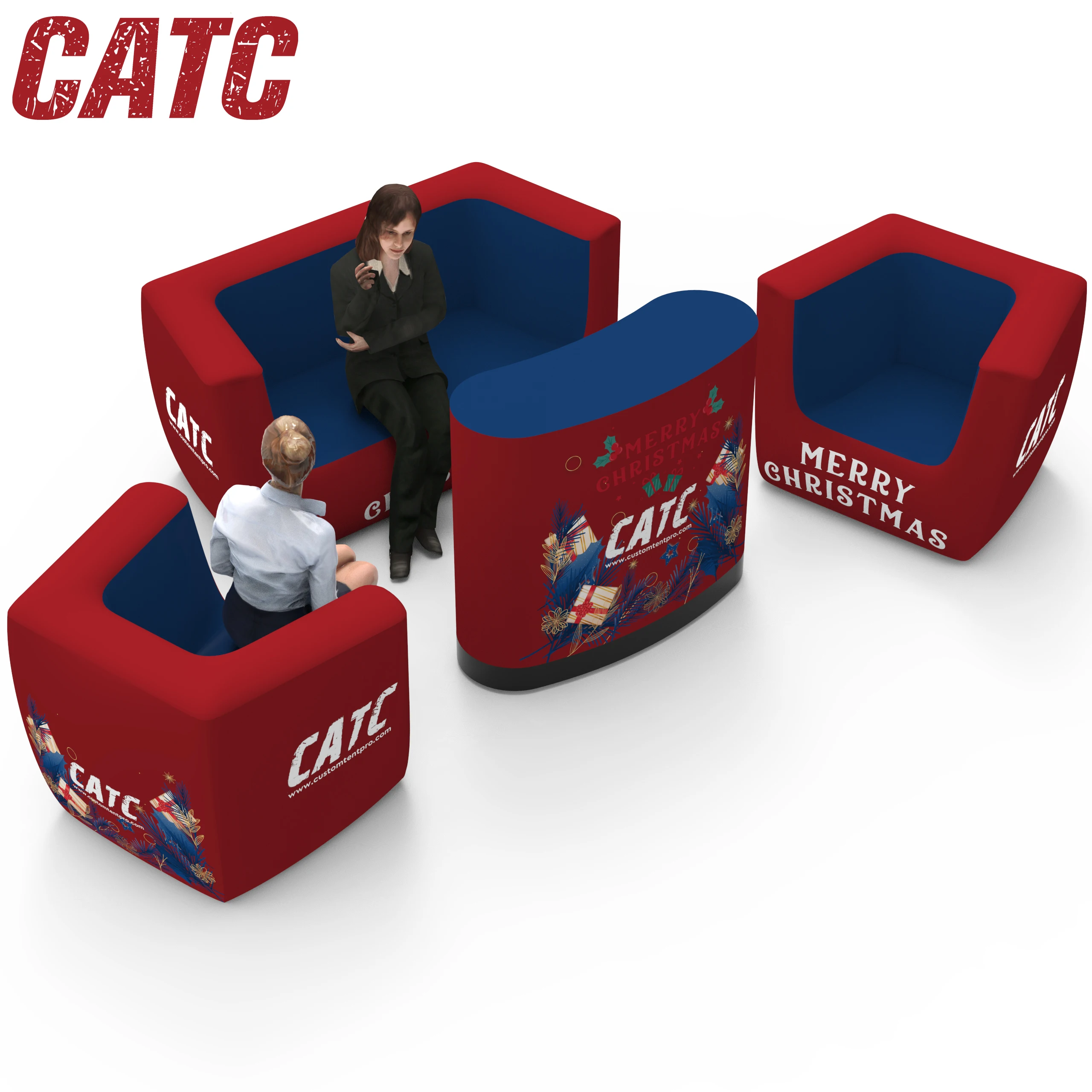 CATC Festival Atmosphere Lightweight Inflatable Furniture for Christmas Waterproof Outdoor Airtight Diverse Shaped Modern Sofa