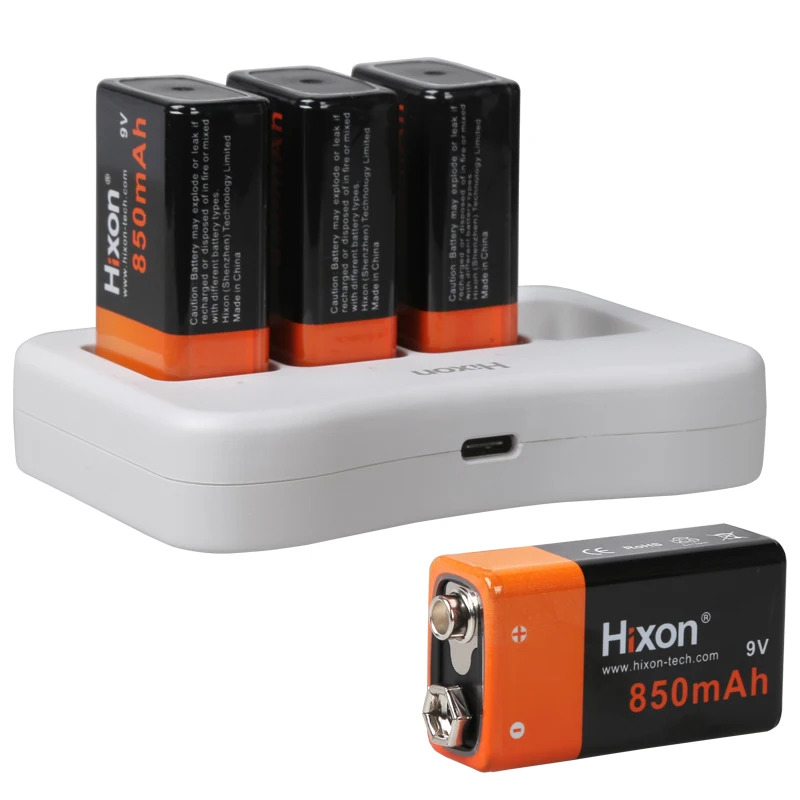 high quality 9v 850mAh lithium ion batteries for metal detector