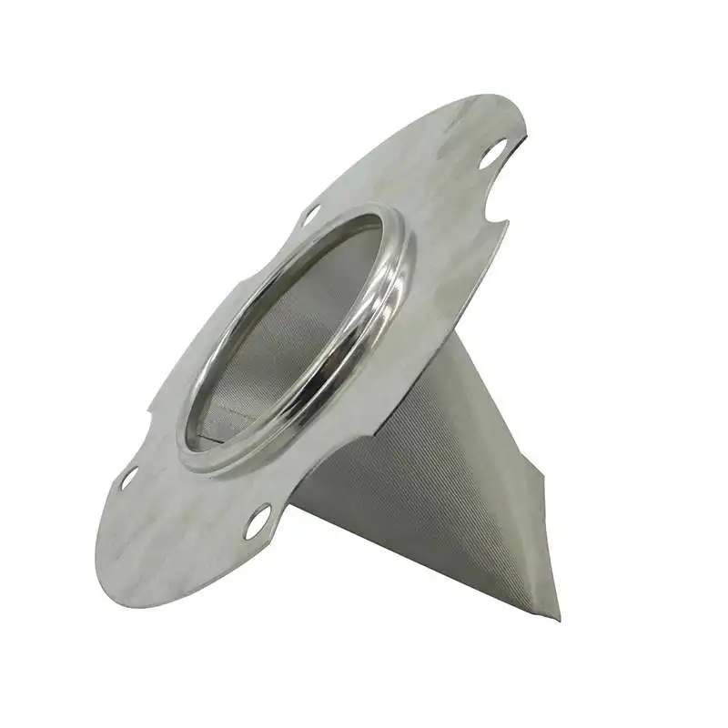 stinless steel 1 inch cone type filter screen tube stand Witches Hat Temporary Filter Basket
