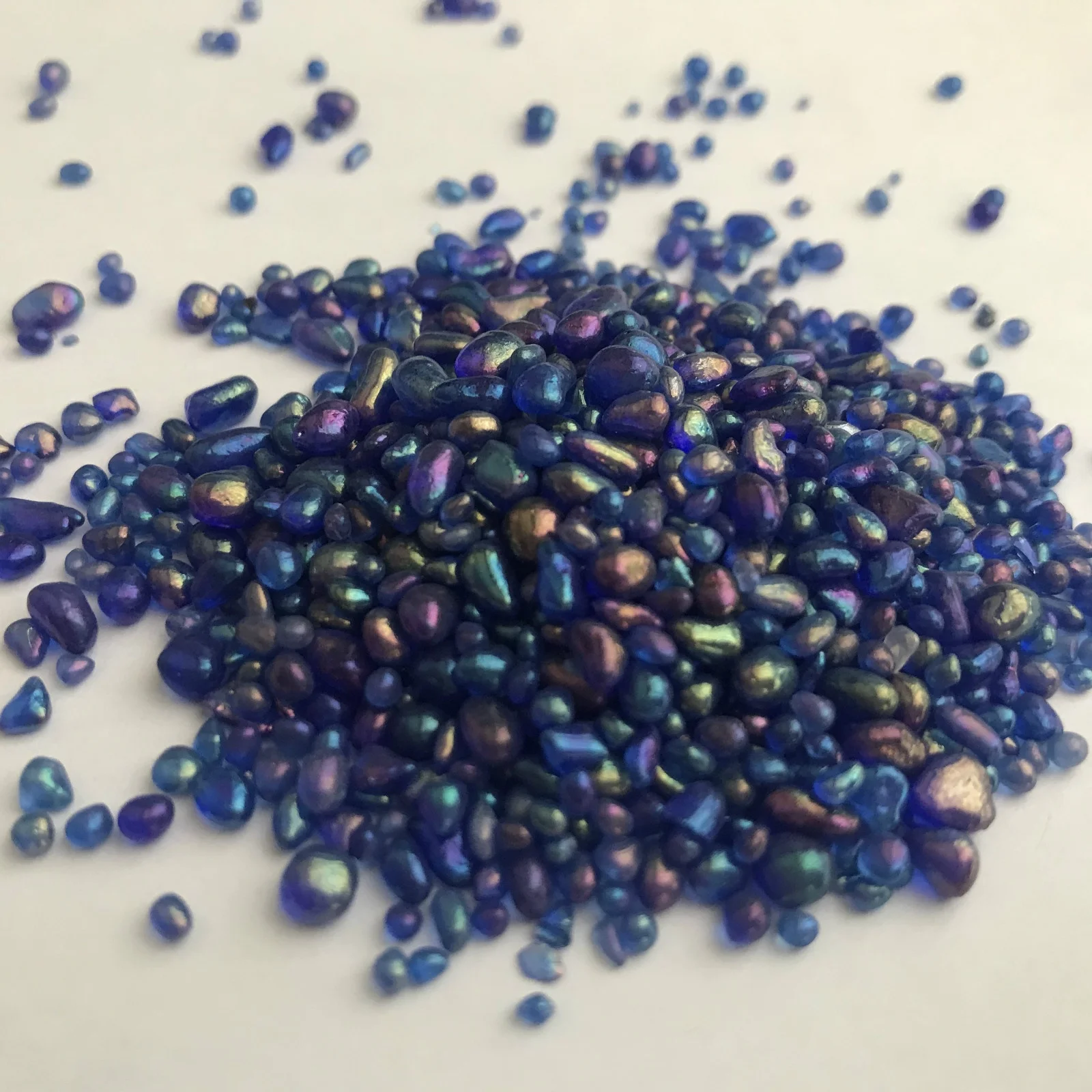 Glossy Multi Colors Decorative Glass Beads stone Glass Pebbles For Pool pebble mosaic Interior Decor