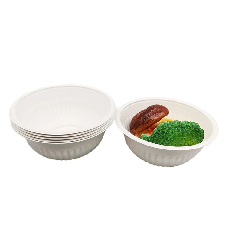 Custom 2000pcs 200ml Microwavable Sustainable Biodegradable Cornstarch Small Salad Bowls Wedding Party Disposable Desert Bowl