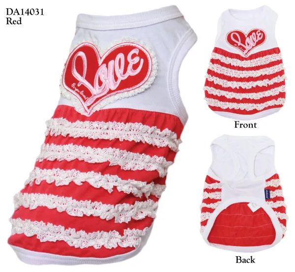 heart summer pet clothes