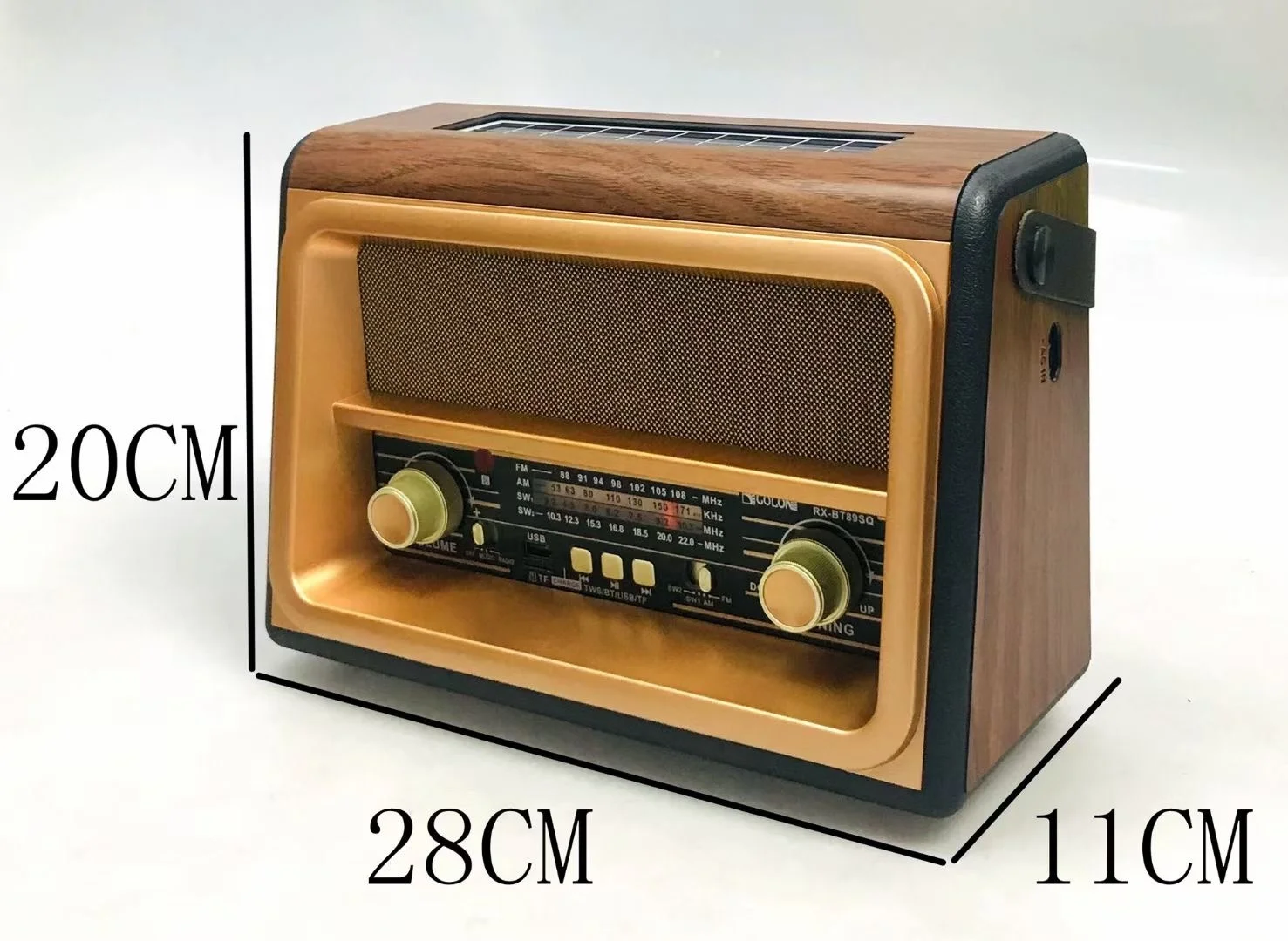GOLON RX-BT89SQ многофункциональное радио наружная солнечная панель с ремешком Fm Am Usb