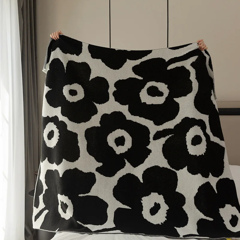 Nordic ins wind soft waxy knit  office nap blanket living room sofa blanket