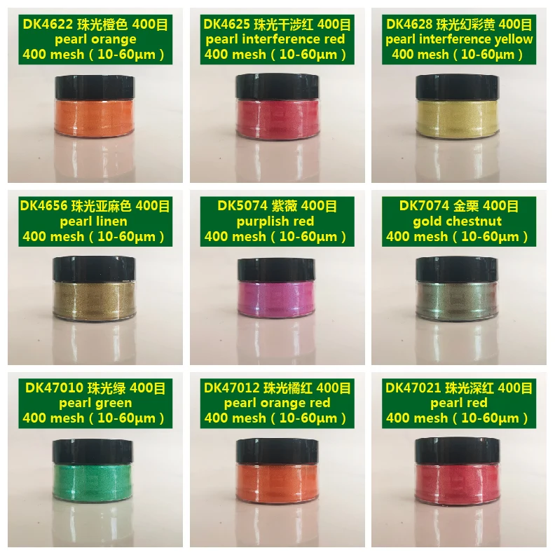 54 Colors Mica Powder Pigment For Epoxy Resin DIY 10G/Jar Pearlescent Pigment For Nail Art Craft products Painting  Slime Ink