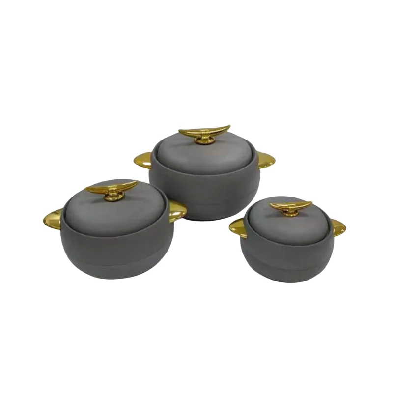 Bar Hotel 3pcs Set Food Storage Container Set for Home and Kitchen 1L+2L+3.5L Insulated Hot Pot Casserole Set