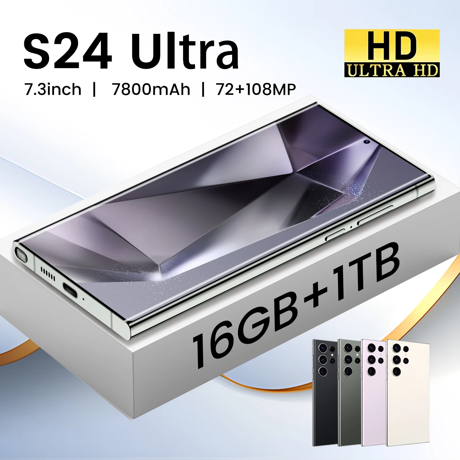 S24 Ultra original Unlocked 5g Smart Phones 72MP+108MP 16GB+1TB 7.3inch Android13 gaming Mobile Phone