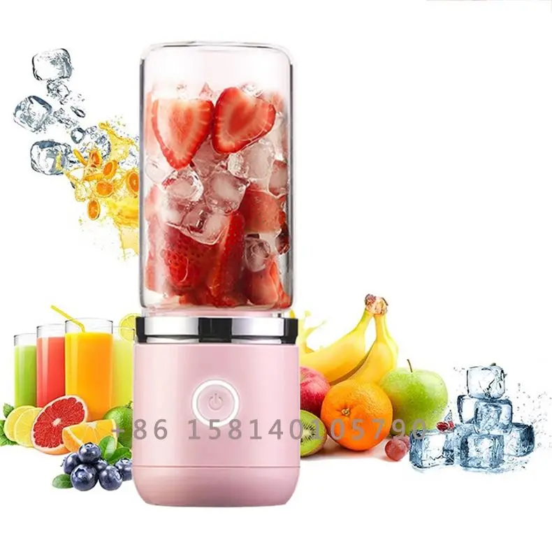 450ml Portable Electric Fruit Juicer USB Rechargeable Smoothie Blender Machine Mini Fruit Mixer Cup Juicing Cup Kitchen Mixer