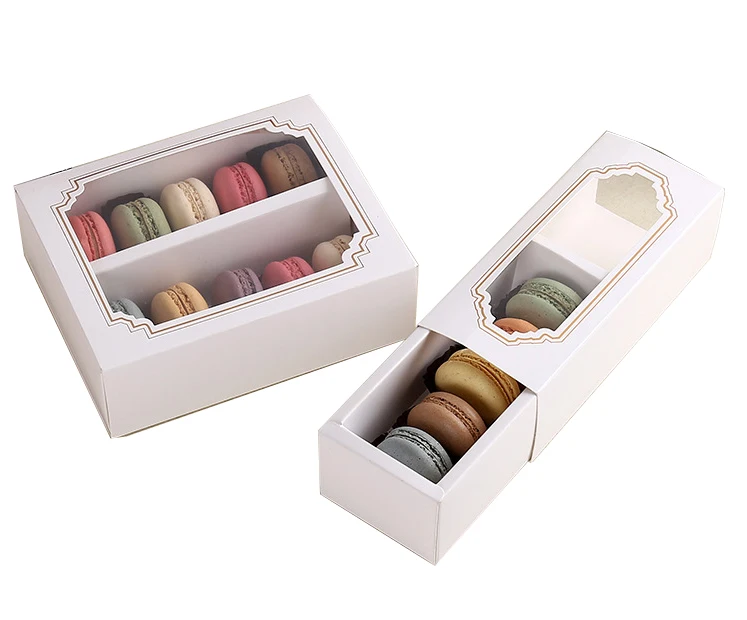 High quality custom printing lovely Macaroon /Egg tart /Cake /Foreign pastry packaging box