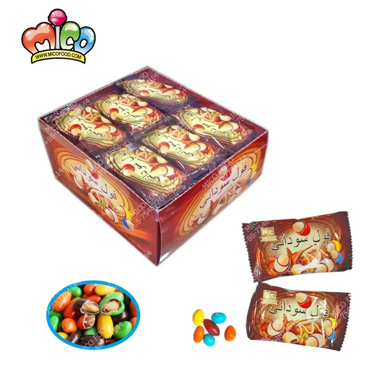 chocolate coated colorful chewing peanut