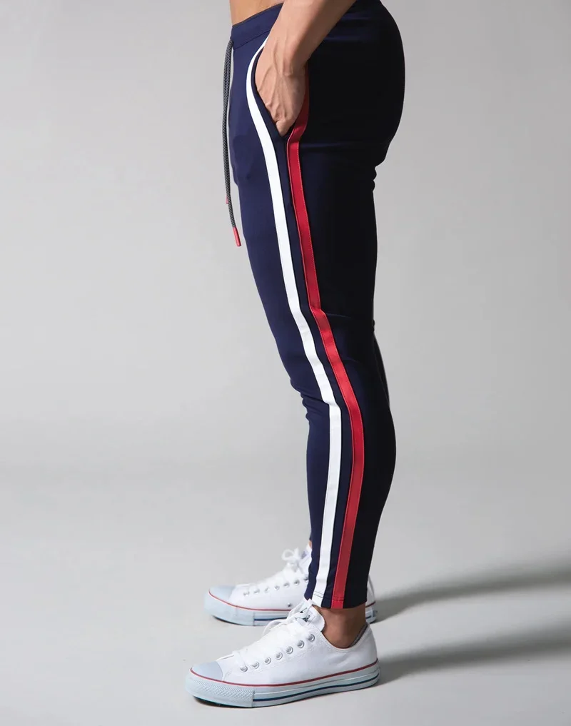 Men Running Sweatpants Cotton Track Pants Gym Fitness Sports Trousers Bodybuilding Training Skinny Joggers Track Pants Man