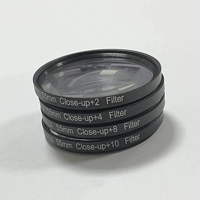 Massa Photographic equipment Digital Camera Accessories 55MM Black Glass +2+4+8+10  Close Up  Camera Lens Filter