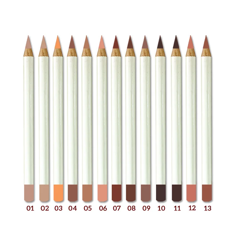 Muting Hot selling lips waterproof creamy lip liner with sharpener private label vegan lipliner pencil