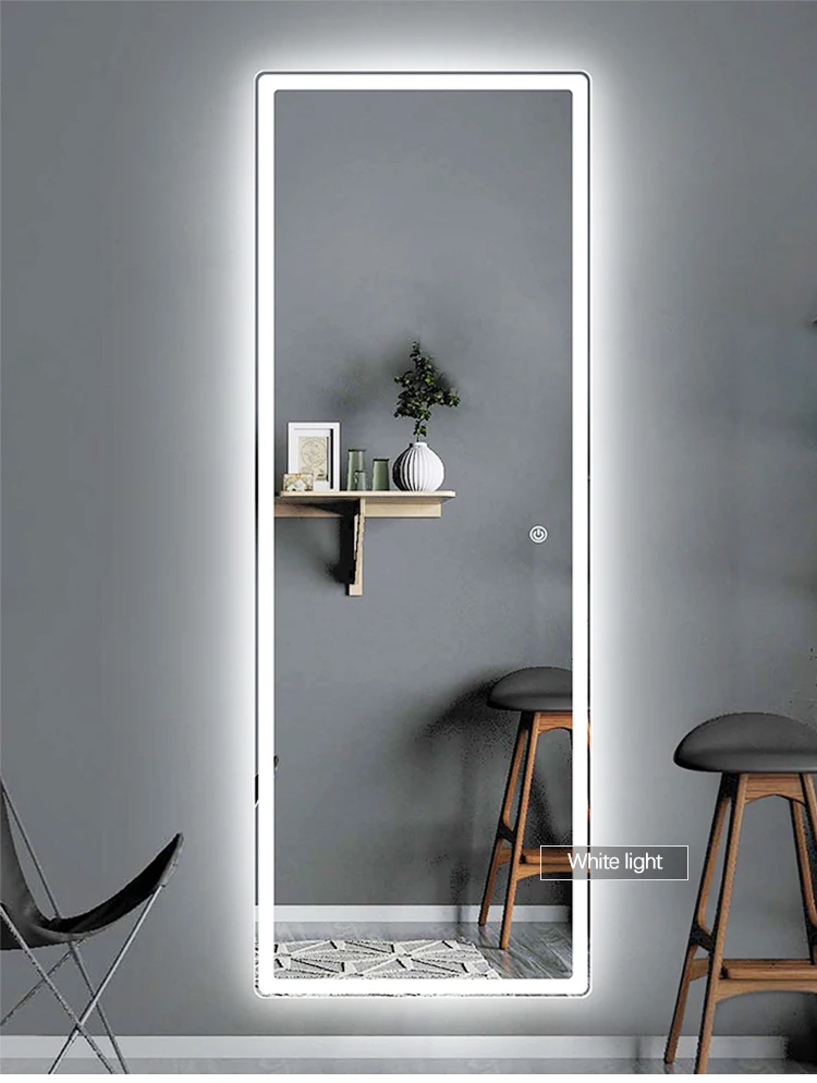 Hot sale living room led makeup full length lighted dressing room vanity mirror with lights