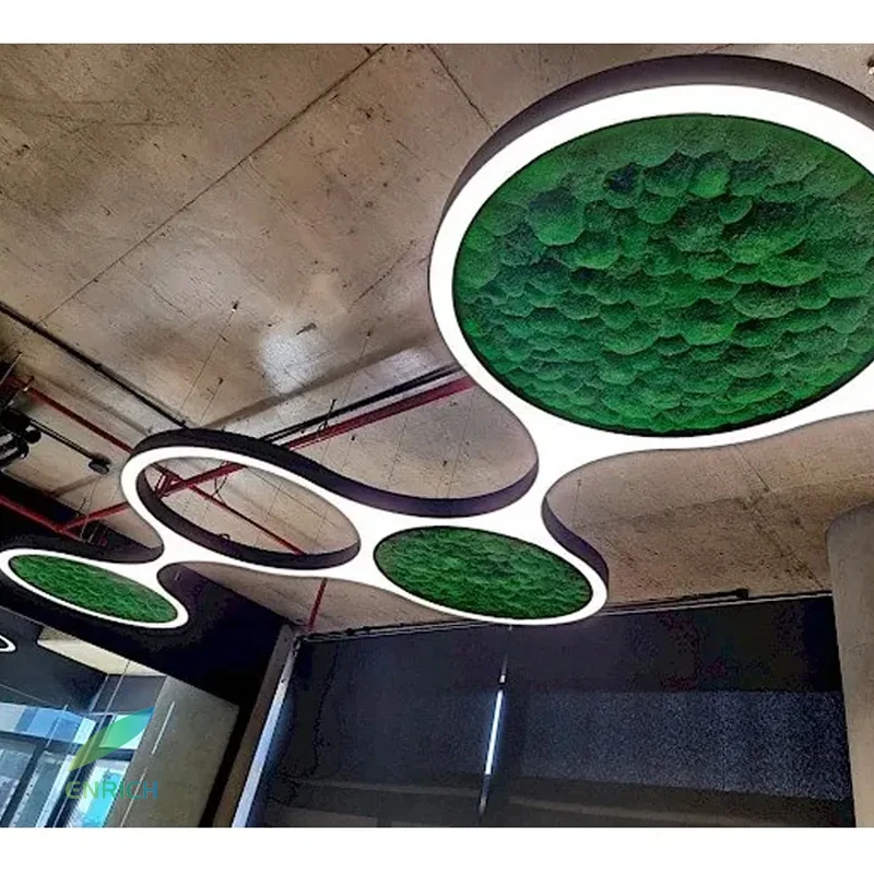 Modern Chandelier Star Cluster Acoustic Curved LED Chandelier DALI Dimming for Office Studio Fitness Center