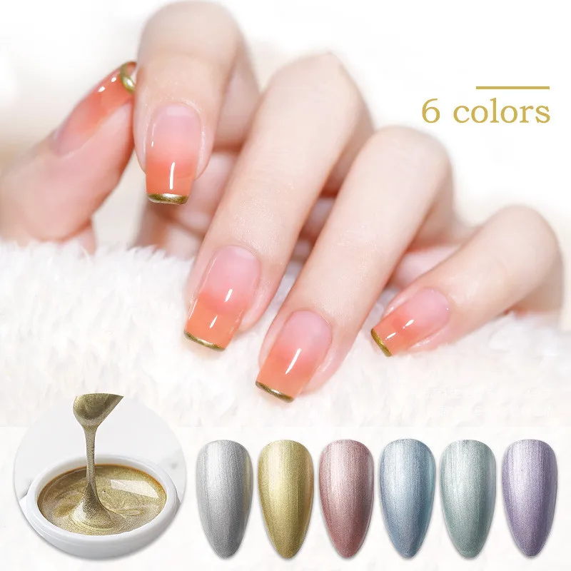 DROPSHIPPING Creative 6 colors 5g Spider Gel Nail Polish Polish Mirror Metallic Nail Gel