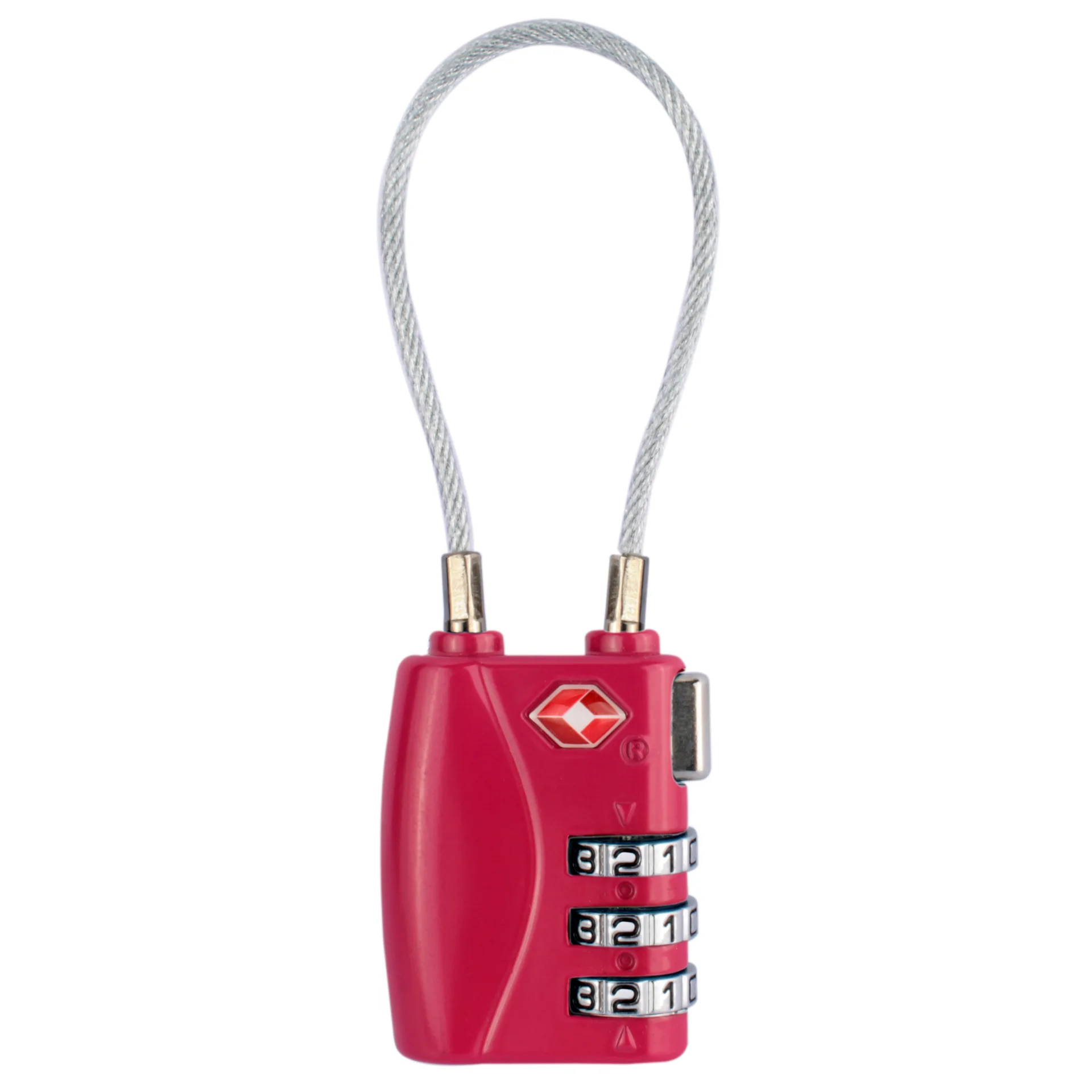 
TSA Safety Luggage Cable Combination Lock authorised zinc alloy 3 digit lock combination travel cable TSA approved lock 