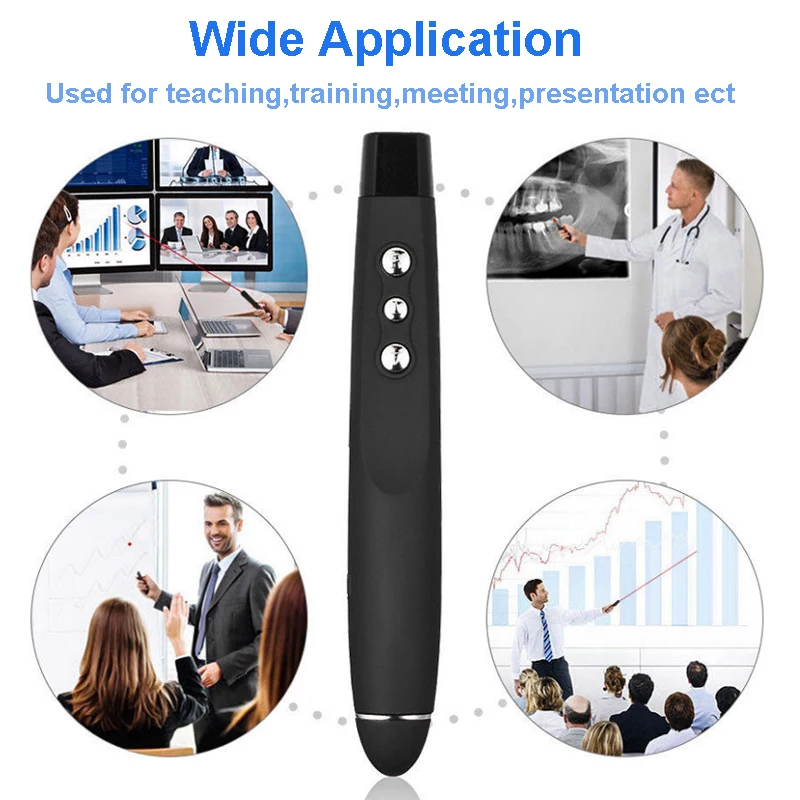 Red Laser Pointer Pen Office Presentation Products Wireless Presenter Lazer for PPT Meeting Teaching Clicker