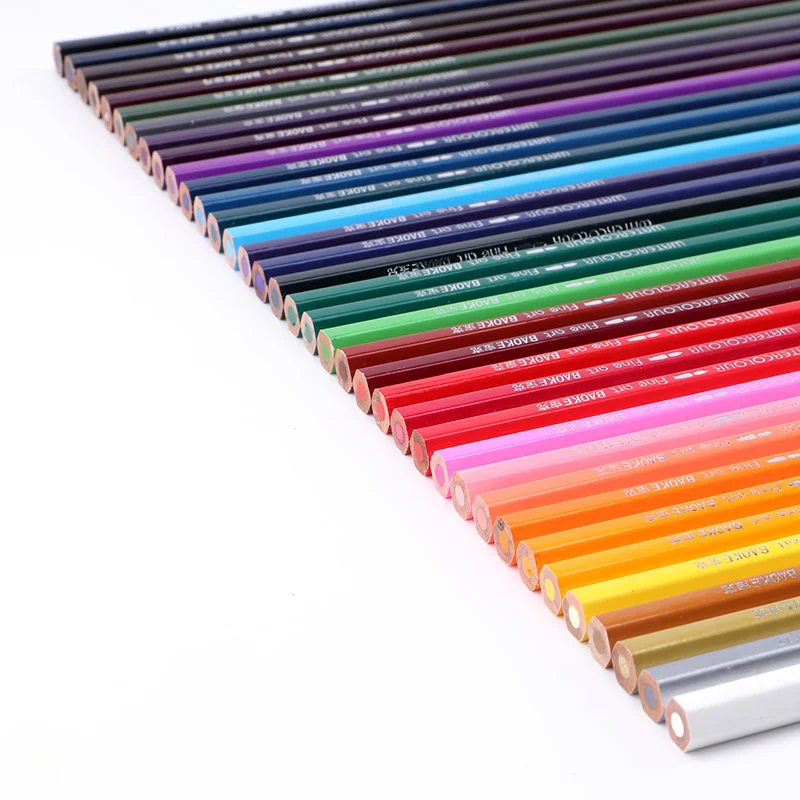 
High Quality Natural Wooden drawing color pencils with case 