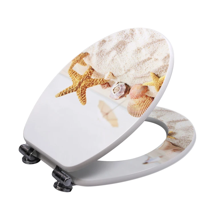Bofan Molded wood UV surface beach star kids bidet toilet seat toilet lid cover with slow down hinges