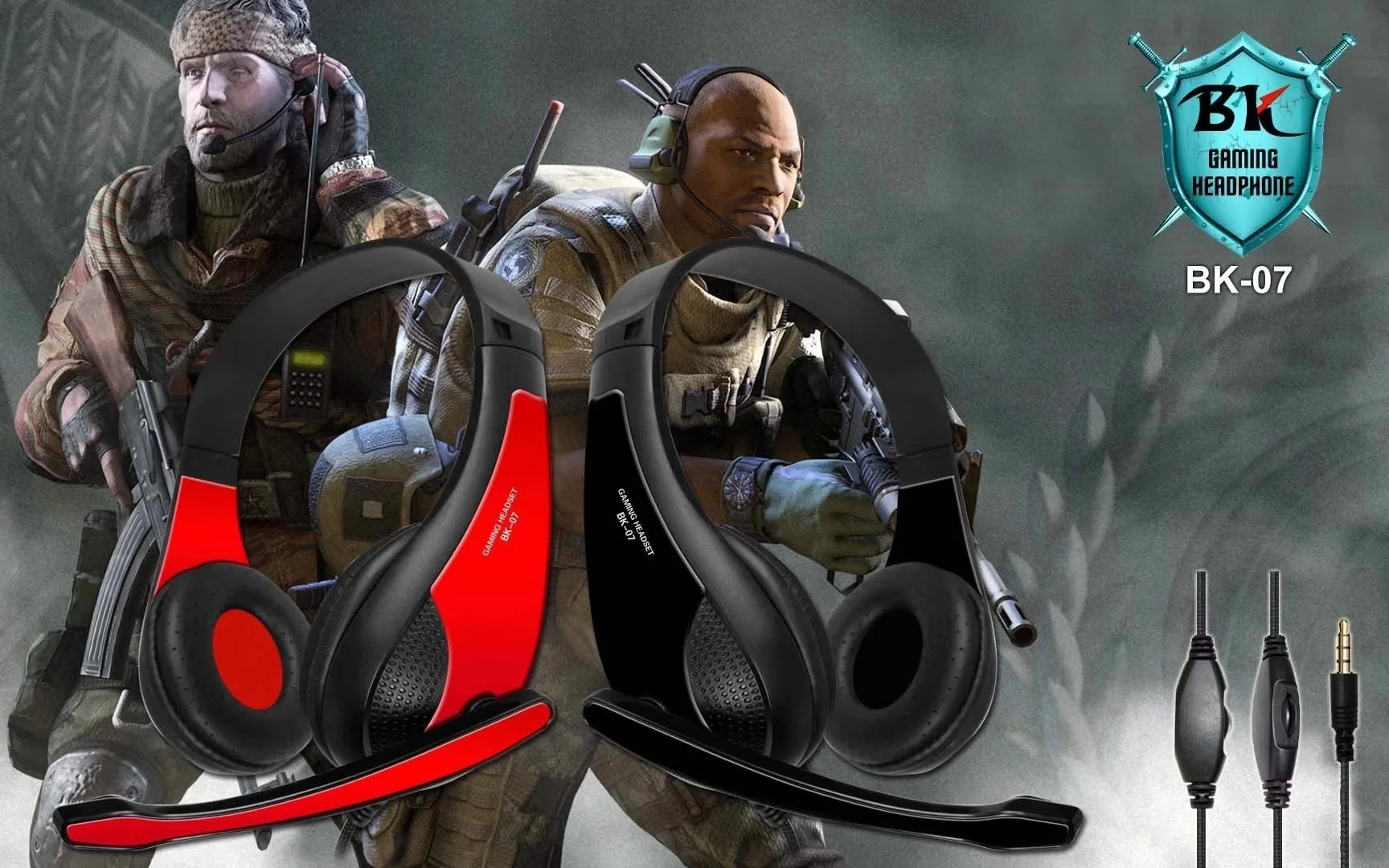 BK-07 компьютерные наушники проводной видео игровая
