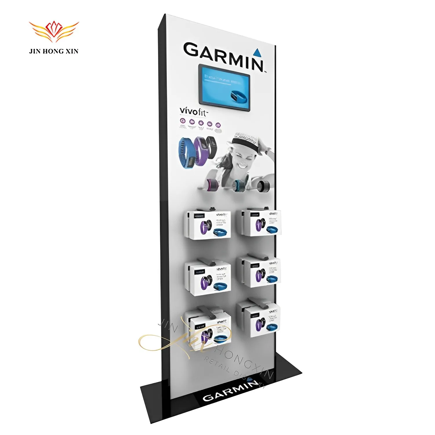 Digital Products Metal Display Stand Earphones Paper Floor Rack Carton Display for Chain Store Made of Steel
