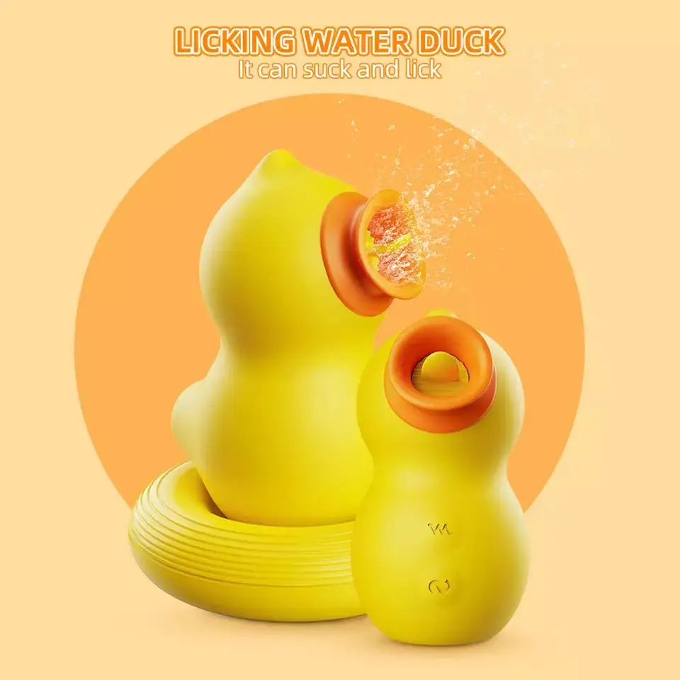 Cute Duck Rechargeable Sucking Vibrator Sex Vibrate Vagina Nipple Clitoris Stimulator Massager Sex Toy For Woman