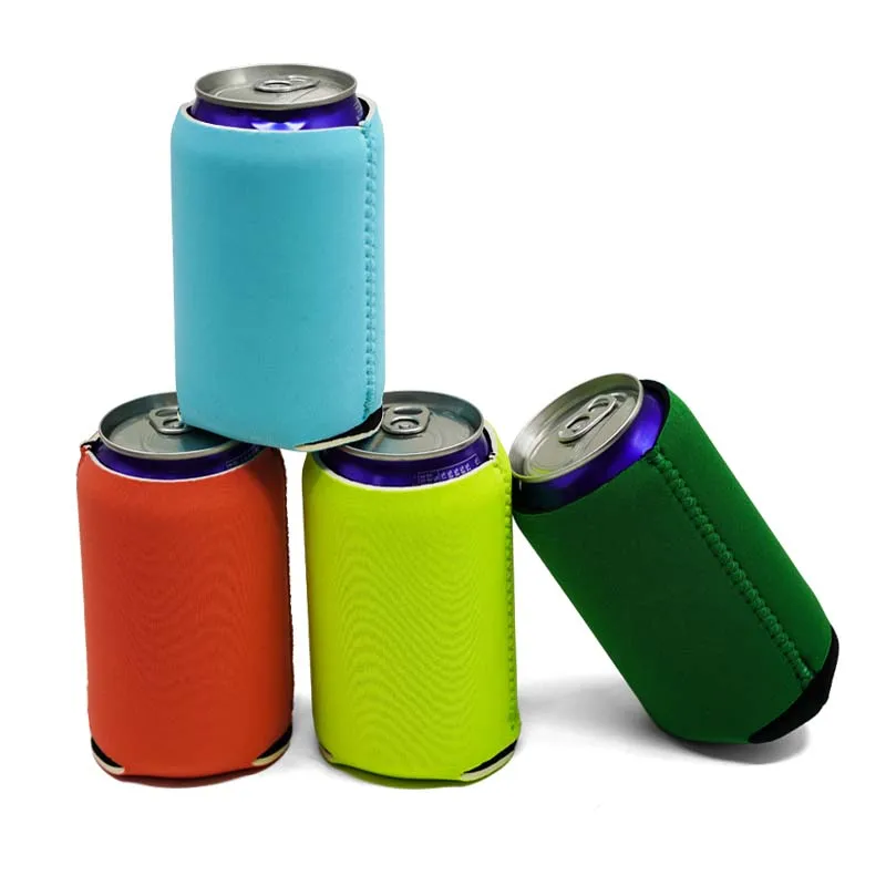 Hot Sales Logo 12oz Bottle Can Cooler Sublimation Blank Neoprene Beer Sleeve Cover Slim Can Stubby Holder Stubbie Cooler