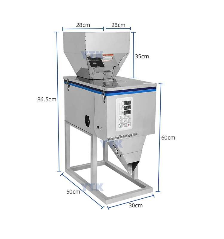 25-999g Semi-automatic packing Machine/Particle Filling Machine Price/Granule/Powder Weighing and Filling Machine