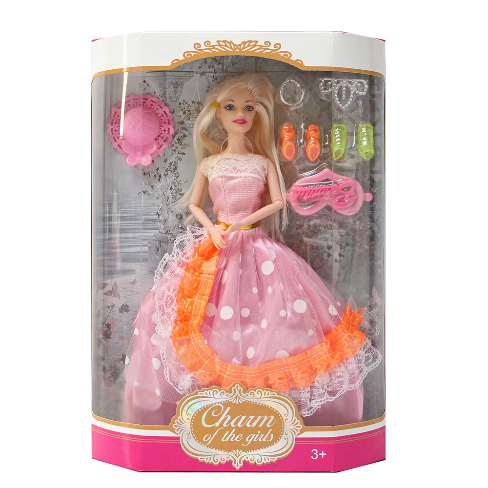 Solid movable joint dress up game shantou 11.5 inches beauty doll toy for girl