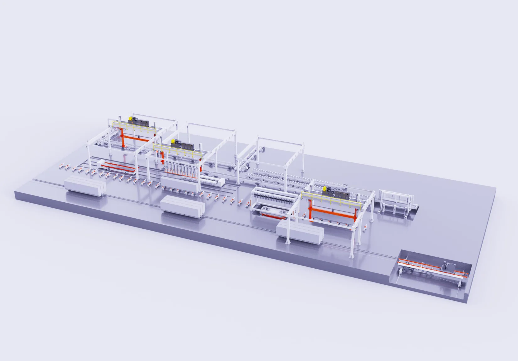 AAC ALC brick panel cutting machine equipment plant manufacturer supplier block